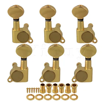 

Yibuy Gold Guitar String Tuning Pegs Tuners Machine Heads 3L/3R