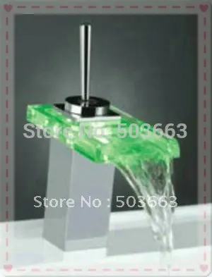 LED Battery Power 3 Colors Bathroom Sink Mixer Tap Faucet CM0216 lamp | Дом и сад