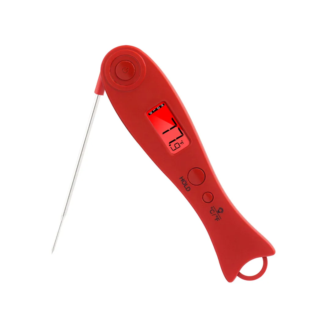 Кухонный ручной инструмент Электронный Зонд термометр для барбекю цифровой Прочный инструмент для приготовления пищи для выпечки - Цвет: Красный