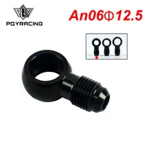 PQY-aluminiowa śruba adaptera Banjo AN6 AN-6 -6 an do 12.5mm montaż hamulca czarny PQY-SL776-06-12