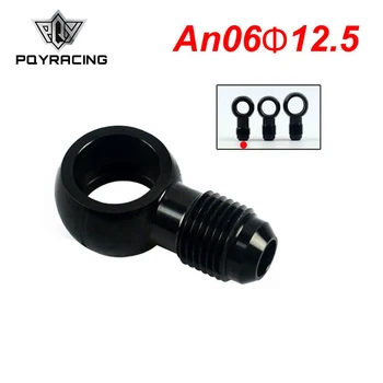 

PQY - Aluminum Banjo Adaptor Bolt AN6 AN-6 -6 an to 12.5mm Brake Fitting Black PQY-SL776-06-12