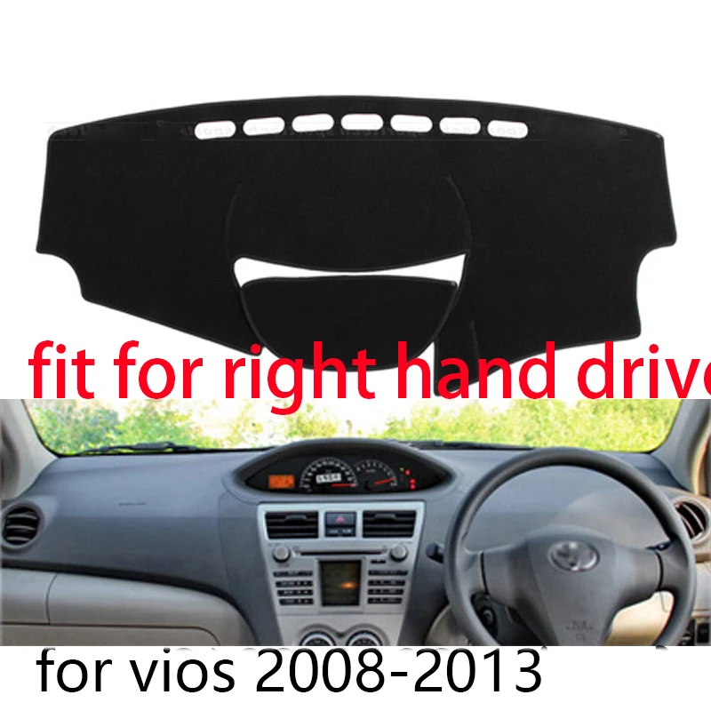Накладка на приборную панель автомобиля коврик для Toyota Vios 2008 2009 2010-2013 правым dashpad Dash коврики аксессуары для приборной панели