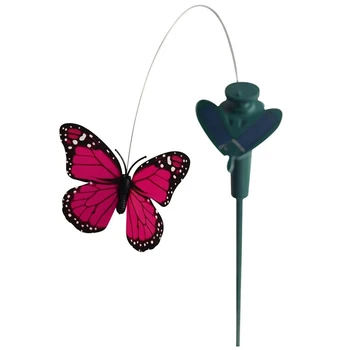 

2x Dancing Creative toys on garden tools Garden lawn Flowerpot Flower bed Decoration ornament, color Random (solar butterfly)