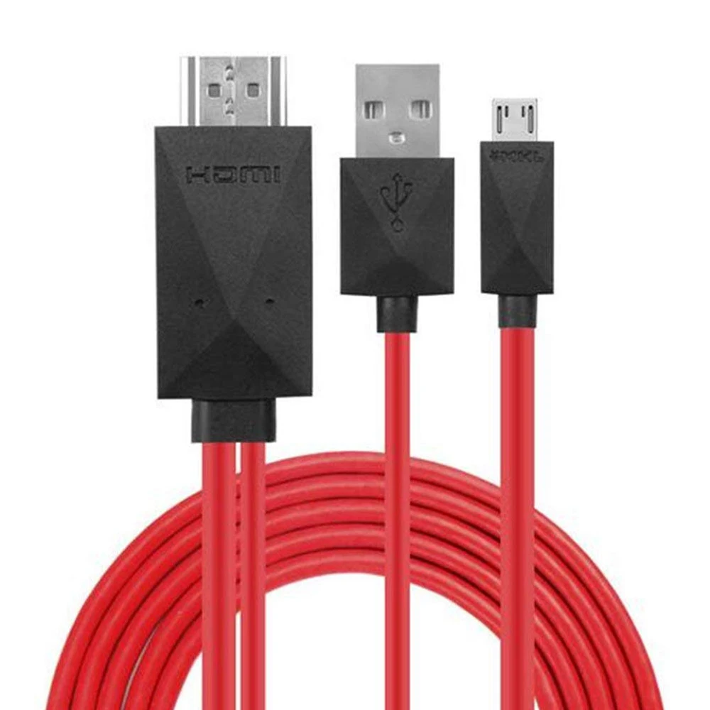 New TV HDMI AV Adapter Cable 1080/720P Cord Mirror Casting for Samsung