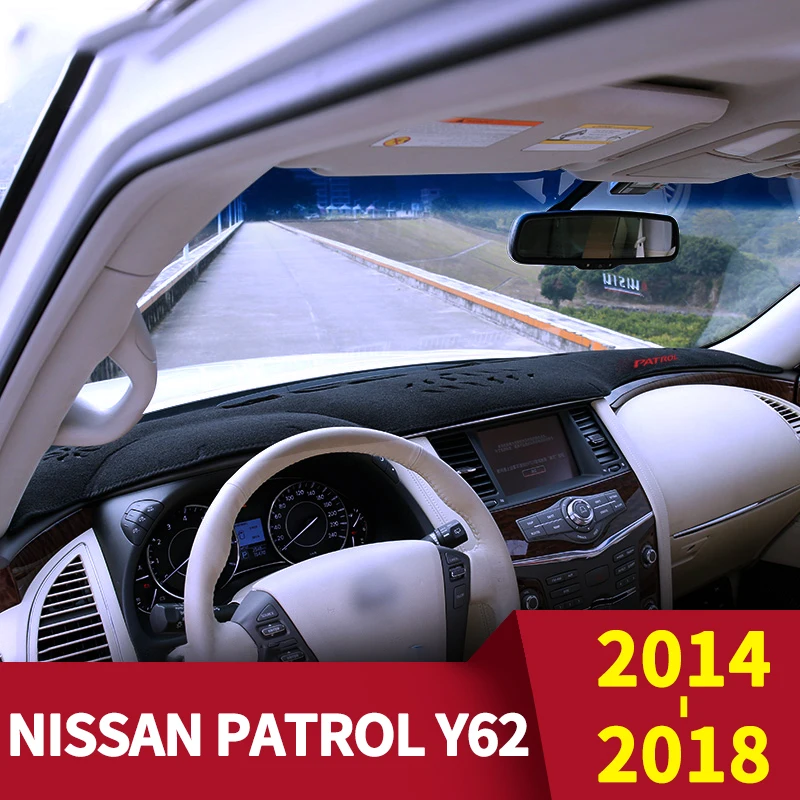 Для Nissan Patrol Y62 2014 2015 2016 2017 2018 LHD приборной панели автомобиля Обложка коврик с