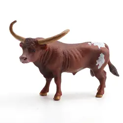 Reikirc ПВХ Модель корова Техасский бык твердая имитация животного мира модель ручной работы игрушка украшения