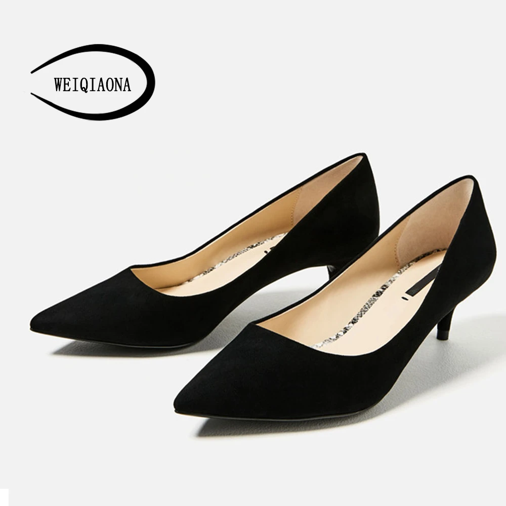 suede low heel shoes