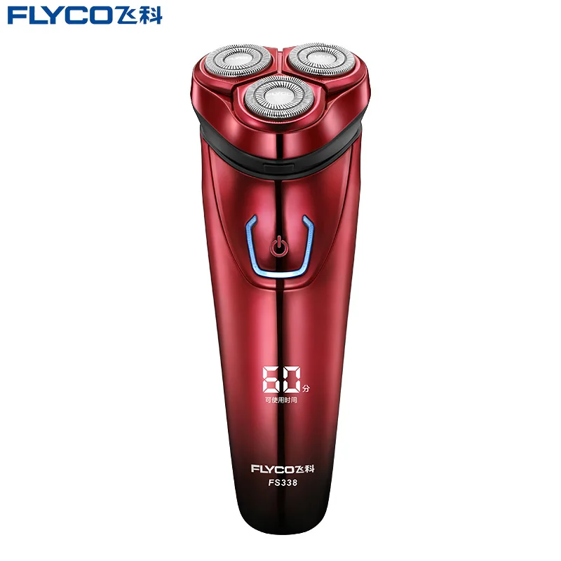 Globle Flyco fs339 электрическая Мужская бритва 110 в 3D плавающая умная Мужская бритва перезаряжаемый всплывающий триммер Быстрая зарядка 1 час светодиодный - Цвет: FS338