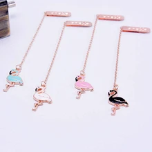 Креативная мультяшная подвеска «Фламинго» Закладка милые металлические закладки для чтения книг подарки канцелярские товары школьные офисные принадлежности