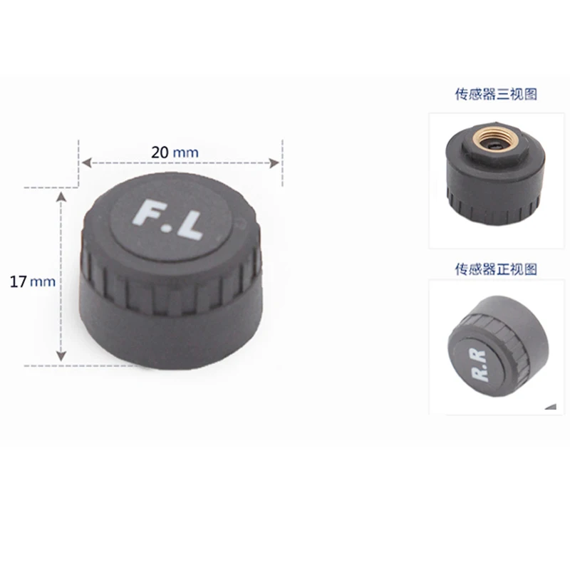 Система контроля давления в шинах Tpms Sensorsolar, система безопасности автомобиля, интеллектуальное управление шинами, беспроводная, 4 колеса, внешняя
