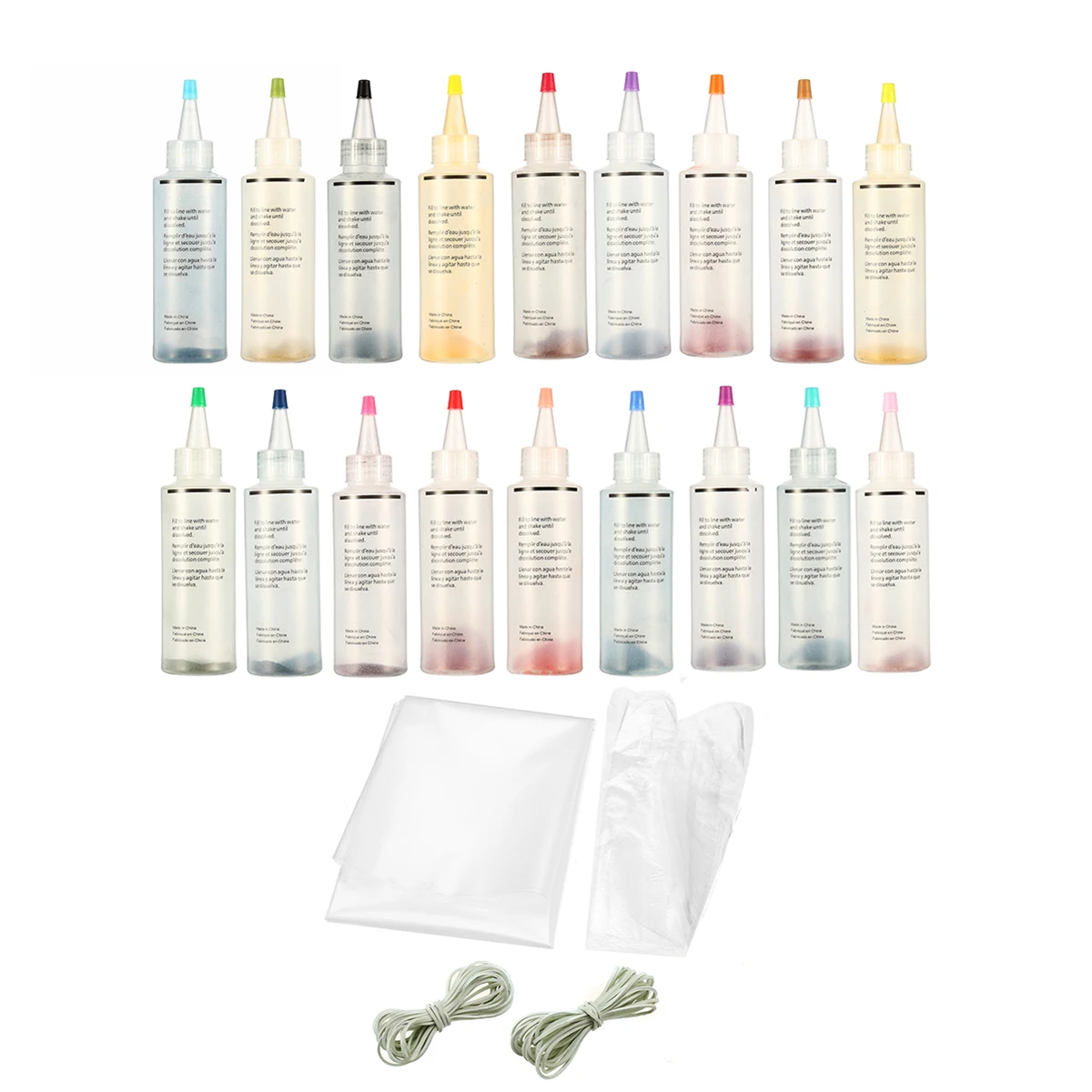

18Pcs/set DIY Fabric Textile Permanent Paint Colors One Step Tie Dye Kit Activated Dye for Clothing Painting DIY Craft Supply