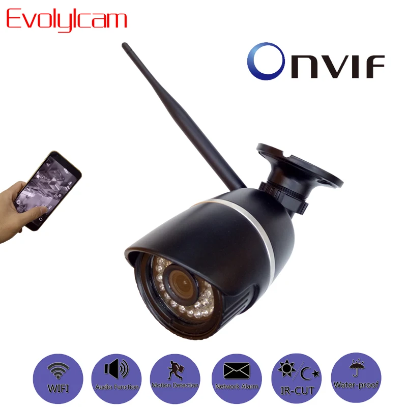 

Evolylcam Wireless HD 720P 1MP/ 960P 1.3MP/ 1080P 2MP Audio IP Camera WiFi P2P Onvif Security Outdoor Network Bullet CCTV Camera