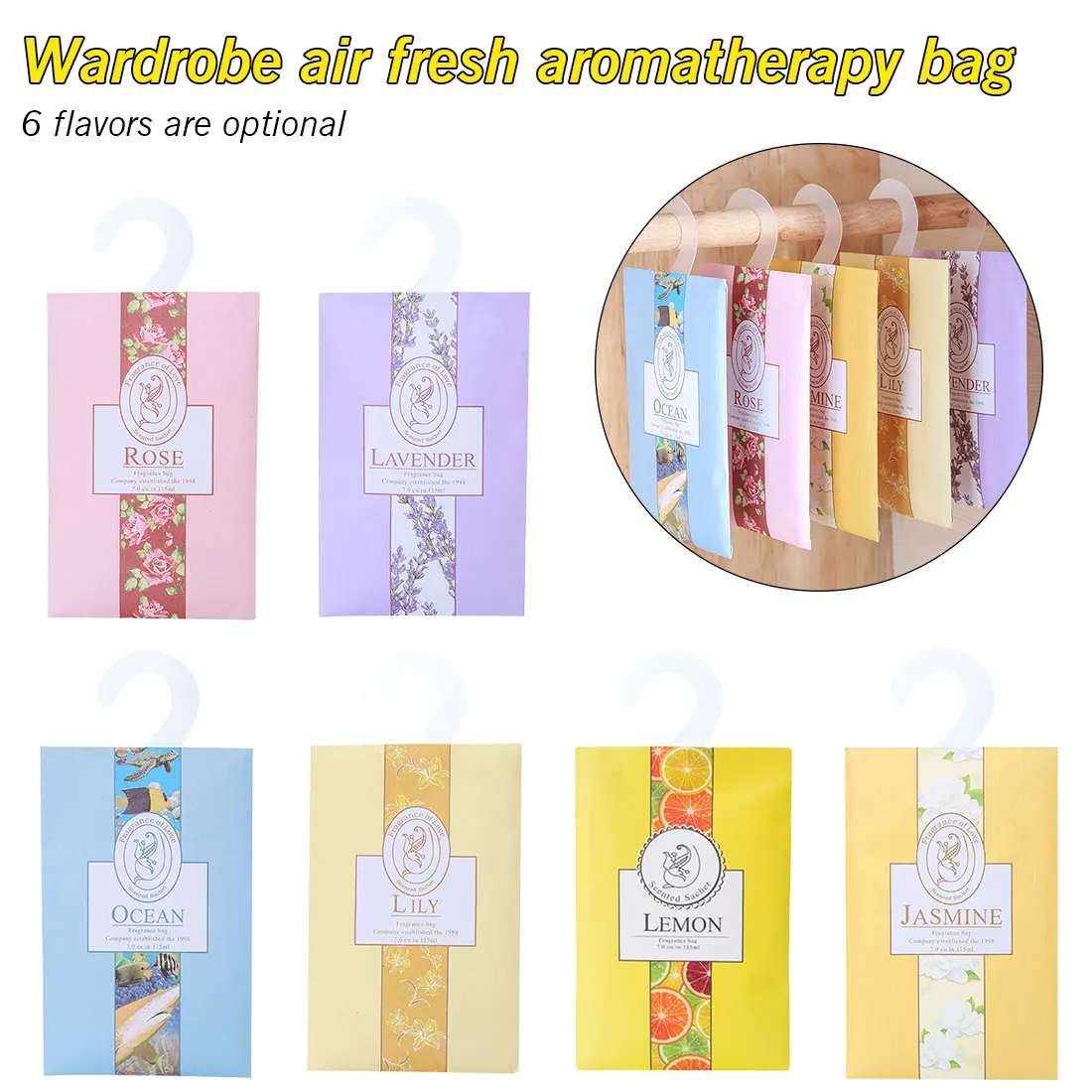 Jasmine Rose Natural Smell Incense  Aromatherapy Air Fresh Refreshing Scent Bag Smell Perfume Wardrobe Sachet
