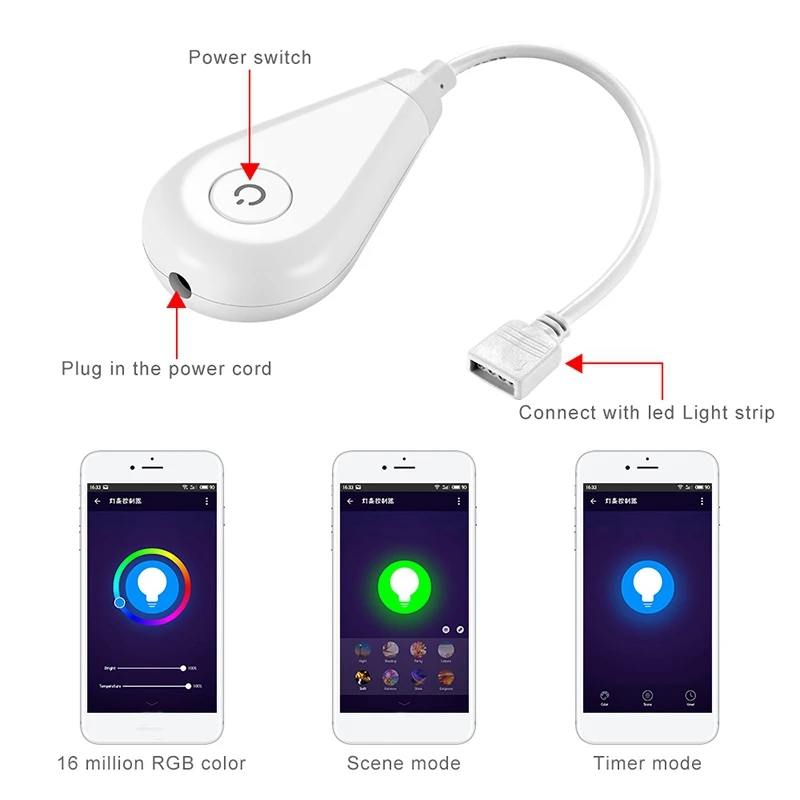 Rgb Led Light Strip Wifi Controller Dc12V Smart Life Intelligent Remote Controller Work With Amazon Alexa And Ifttt Rgb Led Light Strip Wifi Controller Dc12V Smart Life Intelligent Remote Controller Work With Amazon Alexa And Ifttt