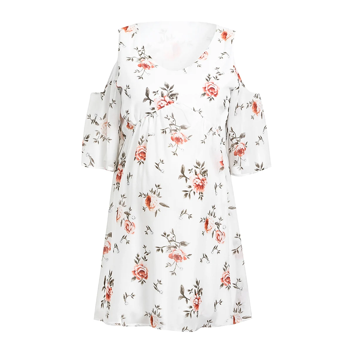 Платья для беременных с открытыми плечами и цветочным принтом; халат для кормящих женщин для беременных; летняя одежда для беременных; Vestidos