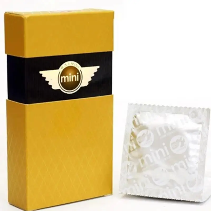 10Pcs Lot Ultra Small Size font b Condoms b font Width 46MM Mini font b Condoms