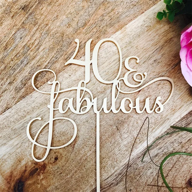 40 Forty Cake Topper 40 Fabulous Cake Topper 40th Birthday Cake