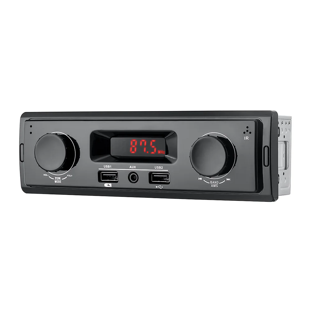 1 Din coche Radio 12 V soporte FM Aux en receptor USB MP3 Radio reproductor Auto Audio estéreo sin Bluetooth sin Control remoto