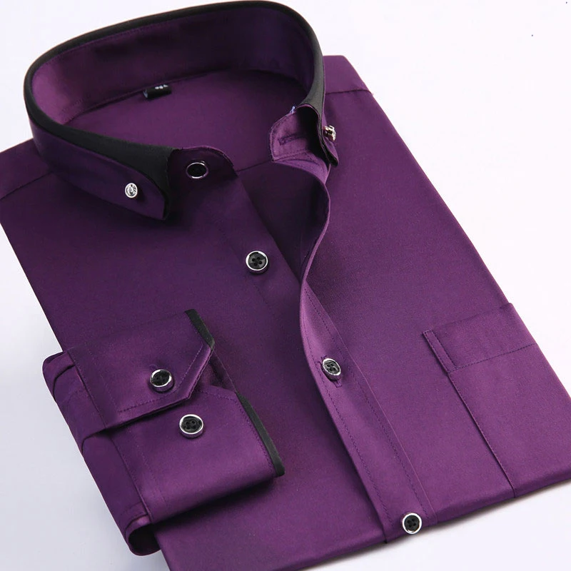 Cena Mężczyzna Plus rozmiar 8XL z długim rękawem solidna mężczyźni sukienka formalne koszule duże 7XL 6XL białe koszule na przyjęcia towarzyskie męskie ubrania niestandardowe wesele