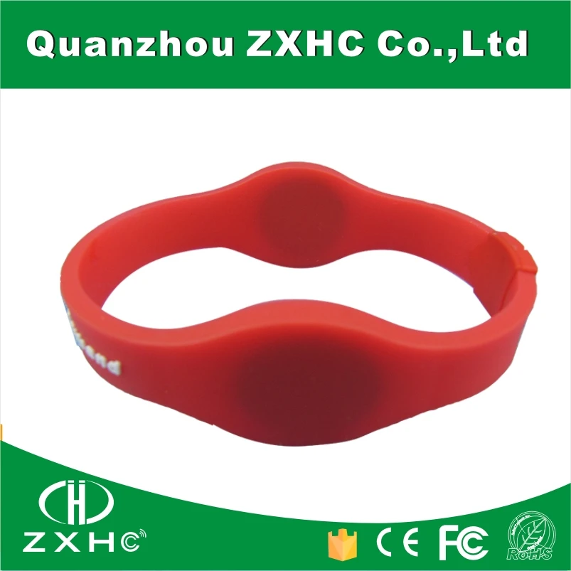 

(100PCS/Lot) Dual Frequency 125 khz and 13.56 mhz RFID Personalized Silicone Wrist band With Custom Logo