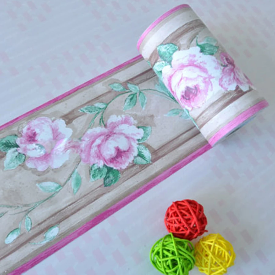 10M Self Adhsive PVC Wallpaper border Home Decor Waterproof Kitchen