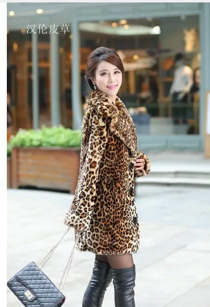 Collier Faux Virage Vers Léopard As Hiver De Long The Fourrure Herbe Manteau K50 Femme Le Cuir Bas Lapin Veste Chaud Picture Femmes En 47gw8nqT8