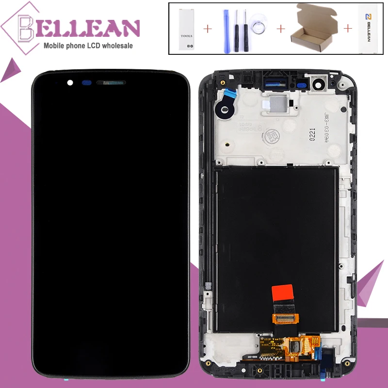 

HH LS777 LCD Repair Part For LG stylus 3 Lcd Stylo 3 K10 Pro M400 Display Touch Screen Sensor Digitizer Assembly With Frame+Tool