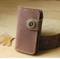 High Class Handmade Men Genuine Leather Key Holder Leather Key Wallet Men Housekeeper Women Key Case Bag key organizer pouch