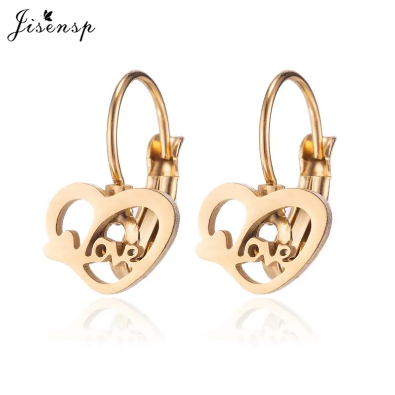 Jisensp Vintage Life Tree Stainless Steel Earrings Ethic Big Hoop Stud Earrings Fashion Jewelry for Women Girls Best Gift bijoux - Metal Color: GED212