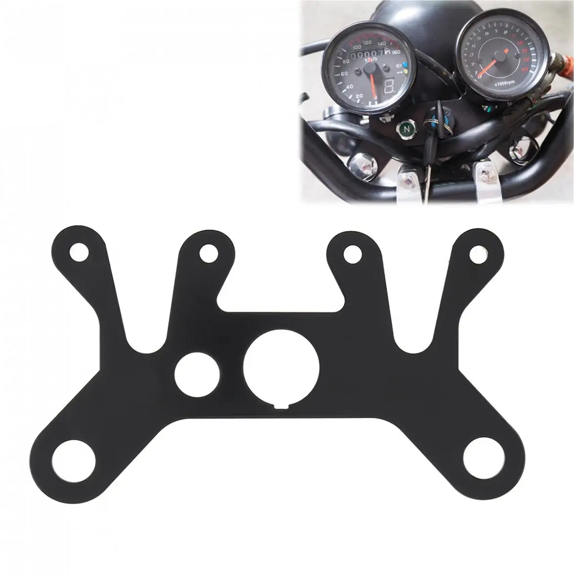 

Metal Retro Motorcycle Bracket Odometer Mount Stand Tachometer Bracket Speedometer Bracket for CG125 /Jialing 70/ZJ125 / XF125