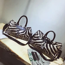 Ins Модная Портативная дорожная Большая вместительная Женская леопардовая Мужская Дорожная сумка для багажа на короткие расстояния