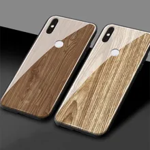 Текстура древесины узор глянцевый чехол из закаленного стекла для телефона для Xiaomi mi 5 5S 6 8 9 lite SE MAX mi x 2 2S 3 S redmi note5 6 7 6 iPad PRO