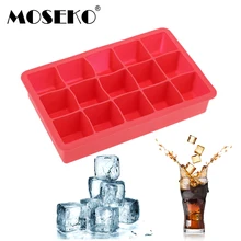 MOSEKO 15 силиконовые полости лоток для льда Пудинг Плесень самодельный лед производитель кубиков квадратной формы Хо использовать держать использовать кухонные аксессуары