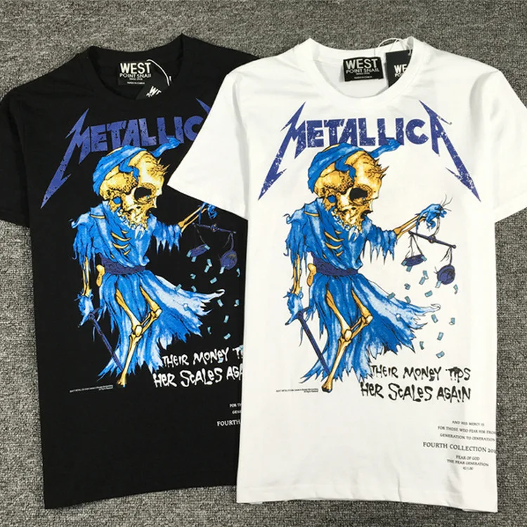 

2019 Short Sleeve Tee Shirt Blue Devil Skull Printed Men T Shirts O-neck Loose Summer T-shirt for Mens Casual Tshirt Homme B105
