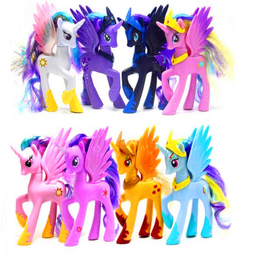 

1 pcs Princess Luna Celestia action figures toy horses Unicorn plush doll for my kid Christmas Gifts
