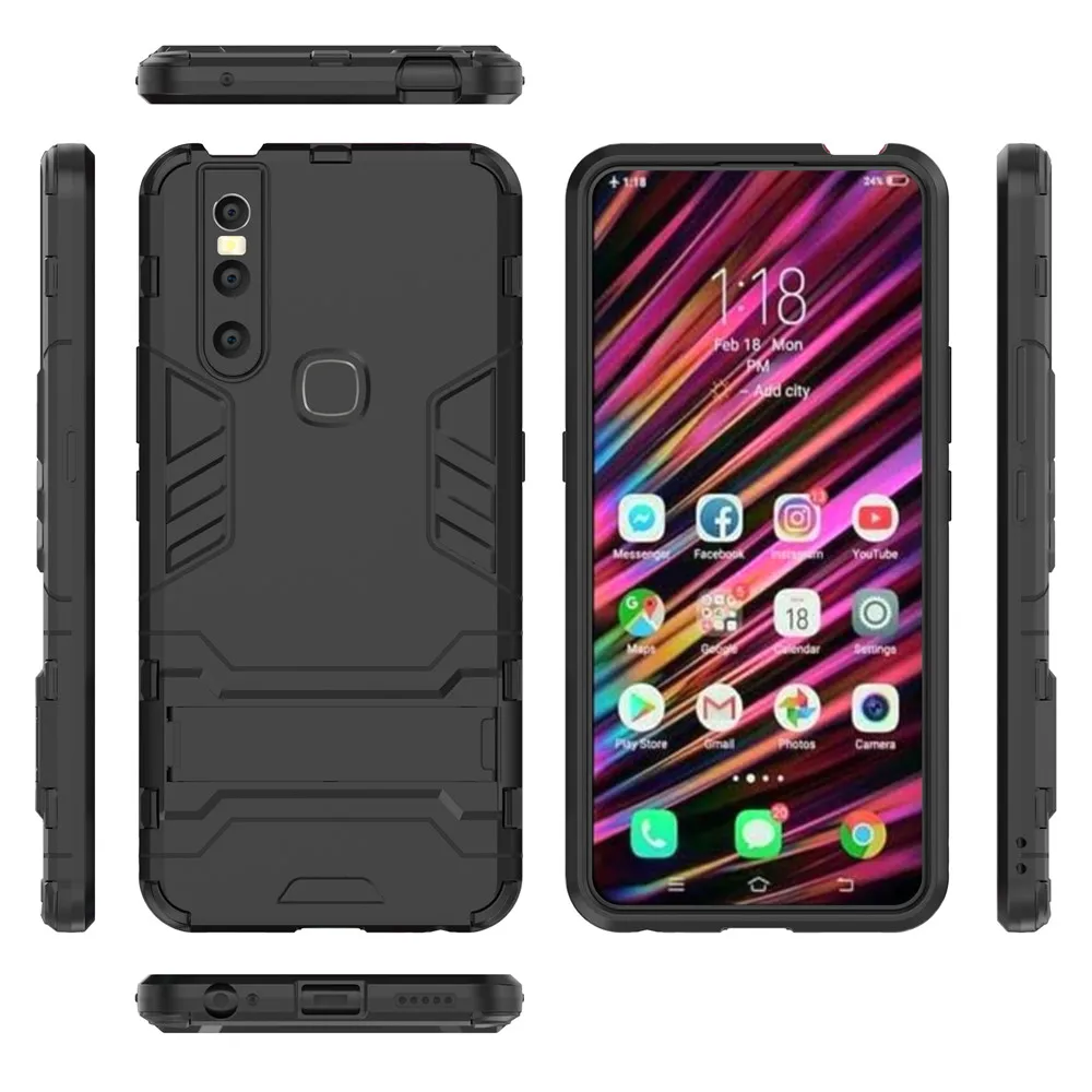 For Vivo V15 Pro V15 Case For Vivo V15pro Case 3D Combo Armor Shockproof Phone Back Cover Silicone Case For Vivo V15 Pro Konsmrt