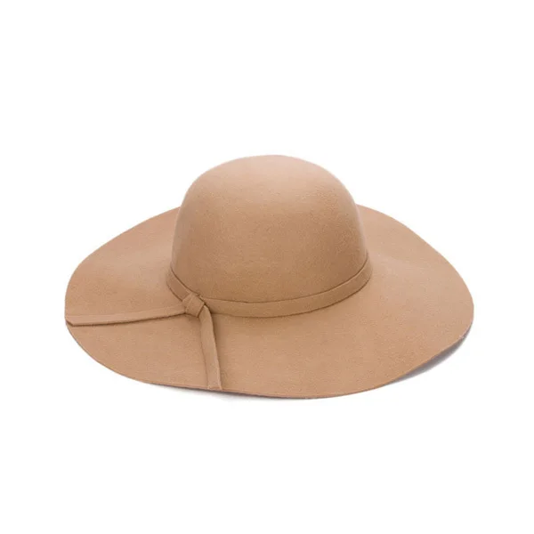 khaki Chapeau,, повседневная фетровая шляпа с широкими полями, Купольные шляпы, высокое качество, шерстяная широкополая шляпа, женская черная шляпка - Цвет: khaki