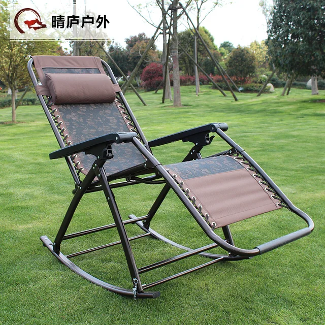 Portátil plegable al aire libre silla mecedora reclinable salón de
