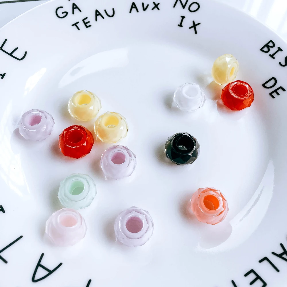 

Mixed 8 Colors Round Beads Diy Handmade Material Pendant Necklace Bracelet Charms Jewelry Accessories Supplies for Jewelry 10pcs