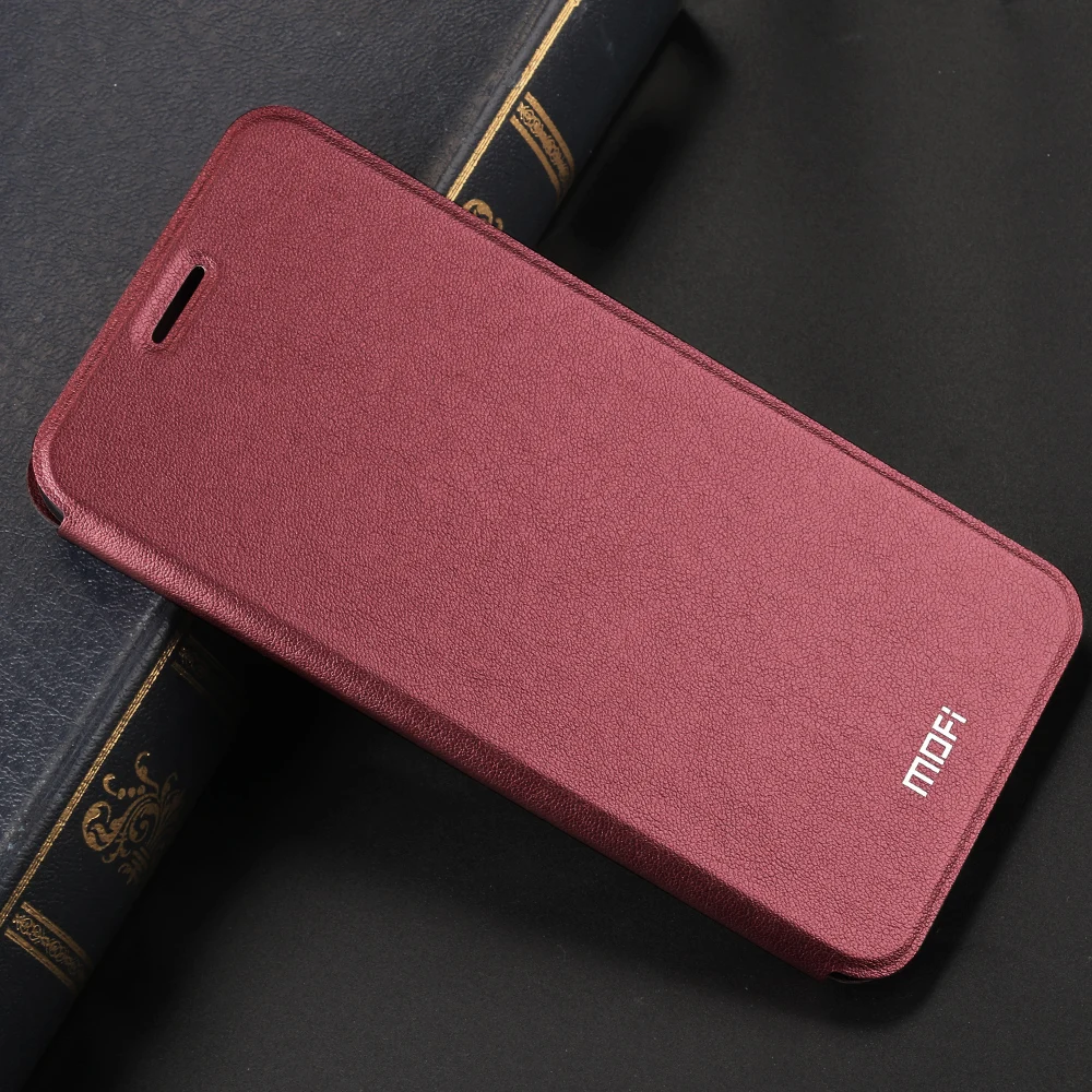 Для Red mi 7A чехол MOFi Xiao mi Red mi 7A чехол для mi 7A Flip Xio mi корпус из искусственной кожи ТПУ Мягкая силиконовая подставка