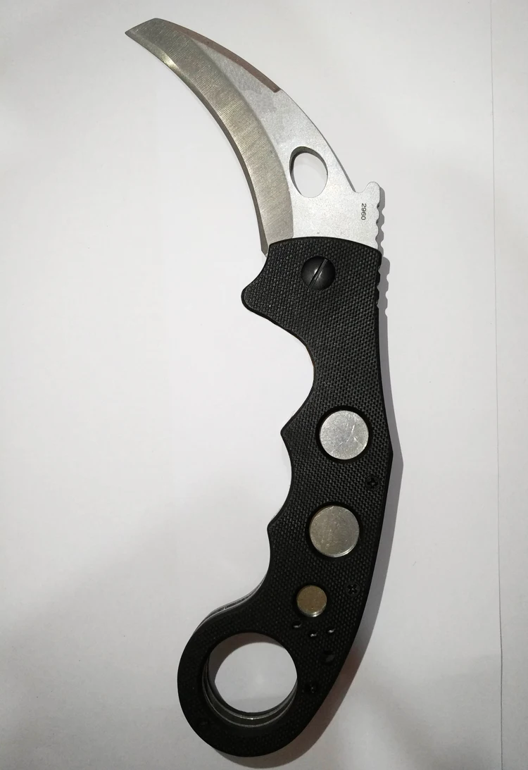 Горячая Распродажа складной нож Karambit 440 Лезвие G10 Ручка для тренировок на открытом воздухе Когти для кемпинга охоты спасательные ножи для выживания EDC ручные инструменты