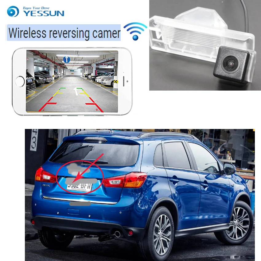 for Mitsubishi ASX RVR Outlander Sport 2011~2015 CCD Night Vision Backup Camera license plate Camera