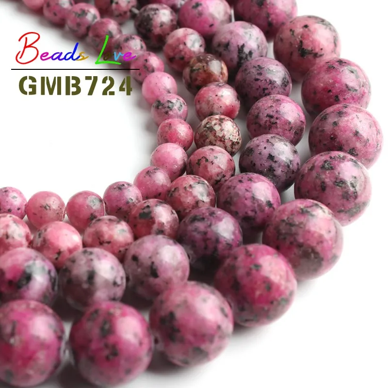 

Wholesale Natural Red Spot Jaspers Stone Round Beads For Jewelry Making DIY Bead Bracelet Necklace Beadwork 6 8 10 12mm 15Inches