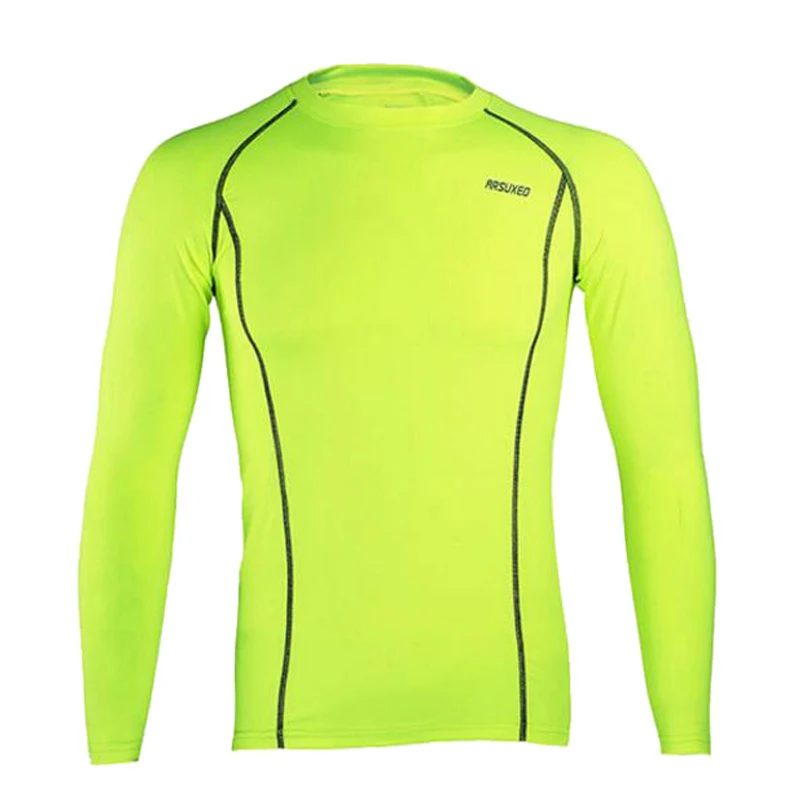 

Compression Tights Base Layer Men Running Long Sleeves Shirts Workout Running T Shirt Clothing
