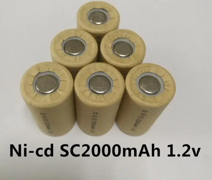 15PCS SC2000mAh Ni-CD high power battery cell tool Power Cell discharge rechargeable | Электроника