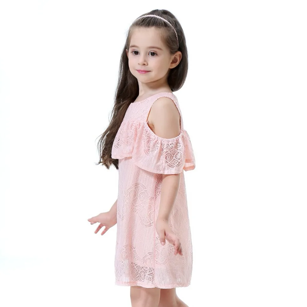 Summer style girl dress children mesh star embroidered princess dress