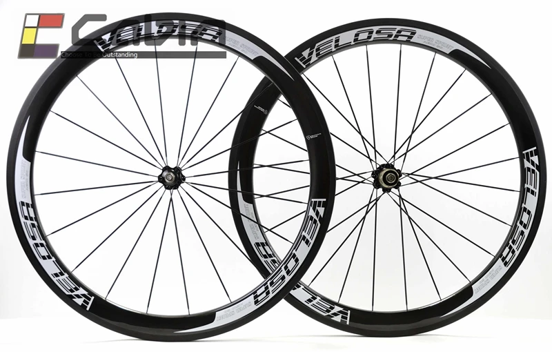 Discount Velosa super sprint 50 bike carbon front wheel, 700C 50mm clincher/tubular road bike wheel 12