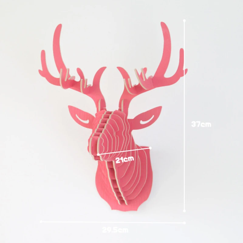 Vestibule настенные подвесные декорации из дерева DIY 3D модель Лося голова оленя