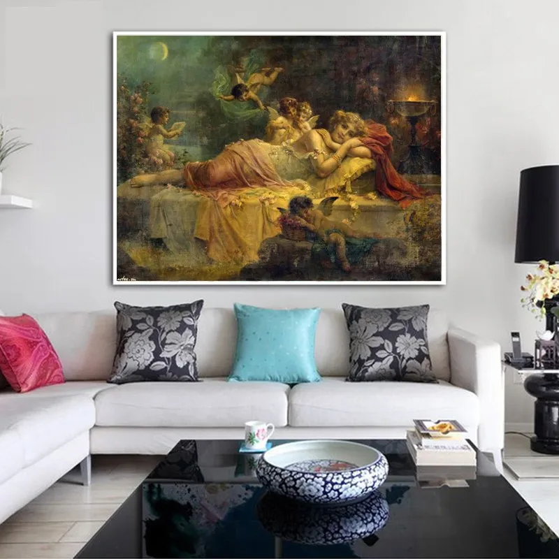 free shipping classical baby angels sleeping beauty canvas painting oil painting hand painted on canvas wall art decoration free shipping classical baby angels sleeping beauty canvas painting oil painting hand painted on canvas wall art decoration