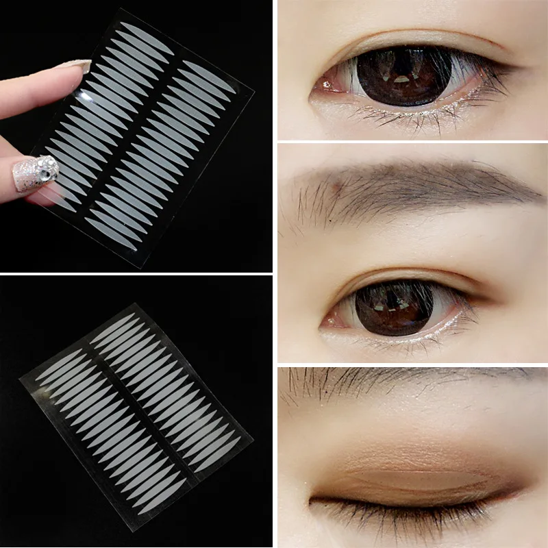 YOKPN Beige Makeup Eyelid Tape Big Eye Decoration Double Eyelids Stripe 400 Pcs Invisible Eyelid ...